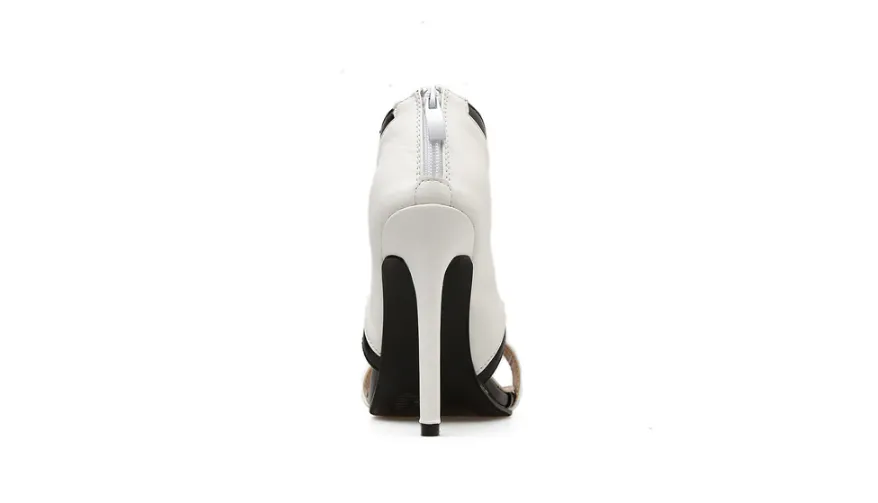 Classic black and white high heels