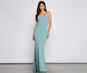 Claudette Formal Stylish Lace-Up Mermaid Dress