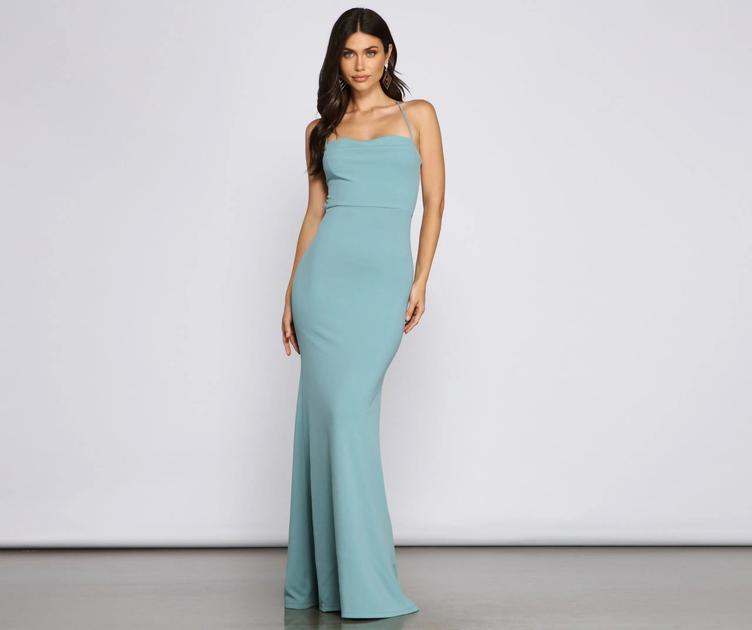 Claudette Formal Stylish Lace-Up Mermaid Dress