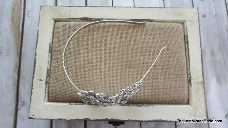 Clear Rhinestone Headband with Floral Motif