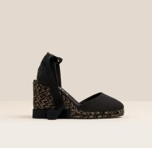 COLIN Black Colour Block wedges