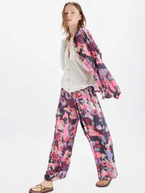 Cropped TENCEL™ Modal Vegan Palazzo Pants | Gem Print