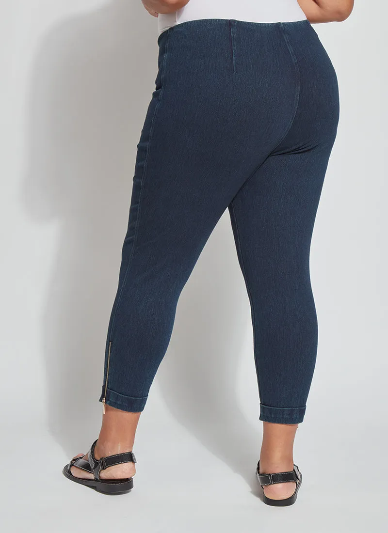 Cropped Zip Hem Denim (Plus Size, 24" Inseam)
