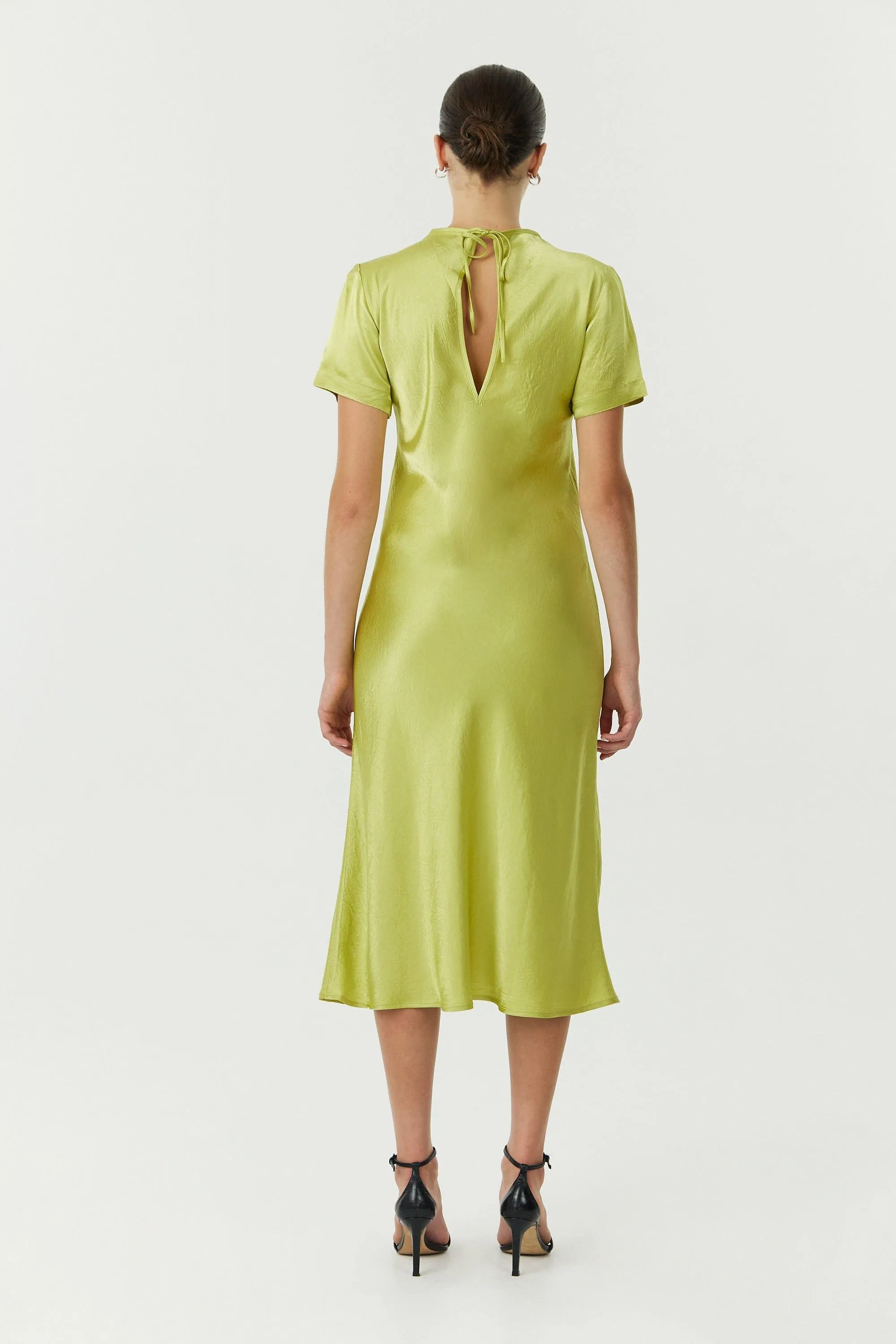 CRUSH BIAS TEE MIDI DRESS | KIWI