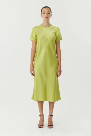 CRUSH BIAS TEE MIDI DRESS | KIWI