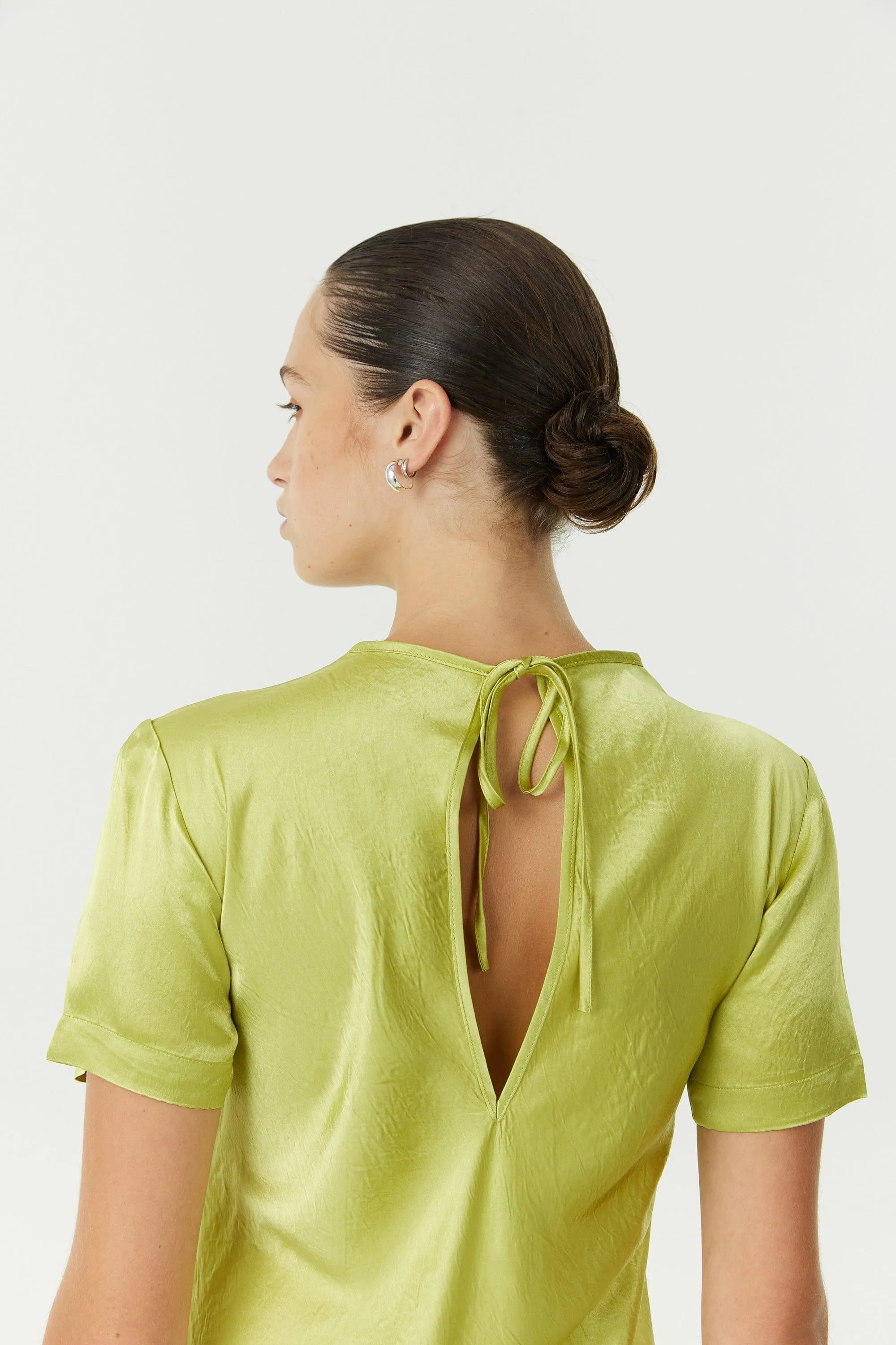 CRUSH BIAS TEE MIDI DRESS | KIWI