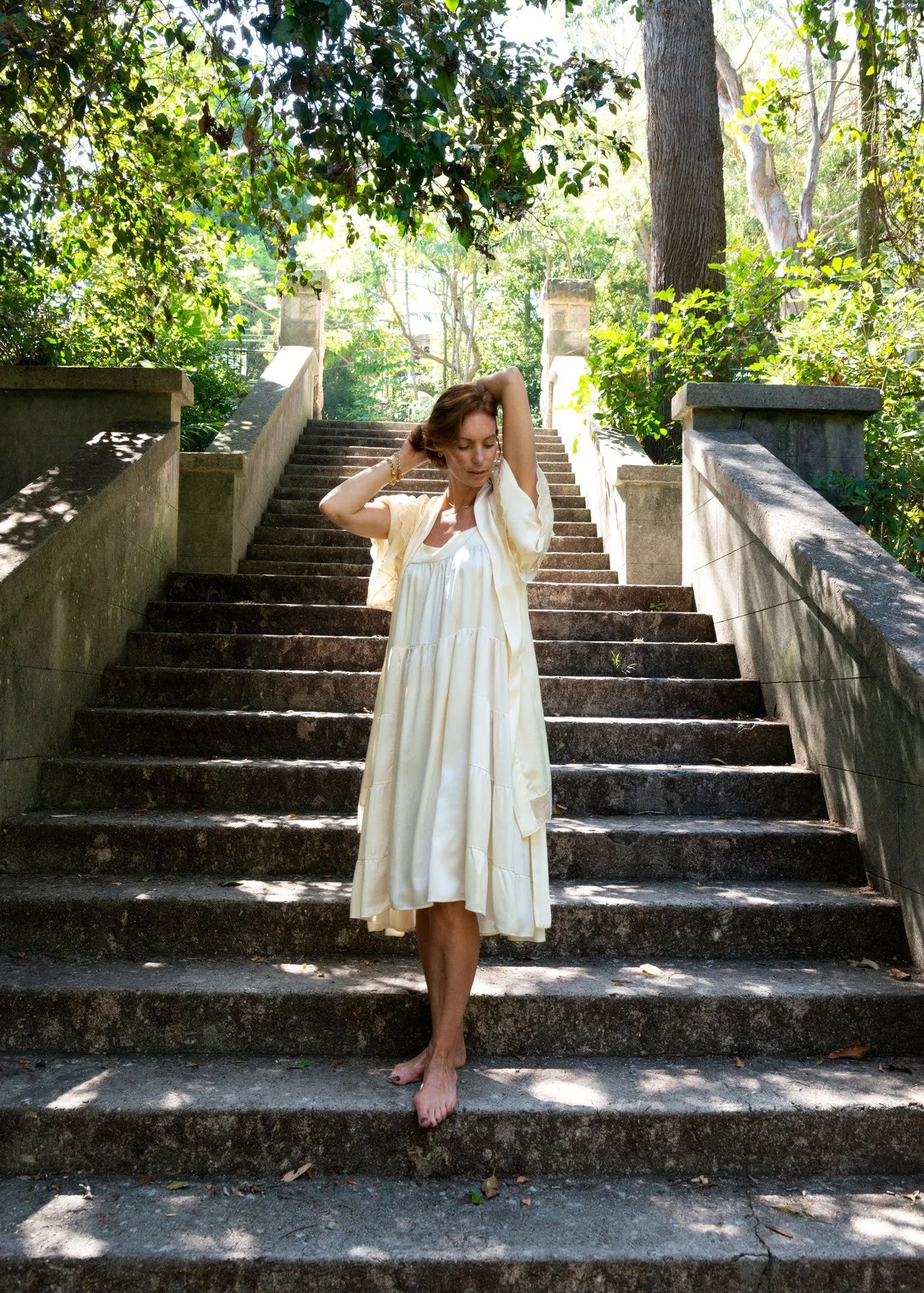 DAHLIA Dress in Ivory Silk