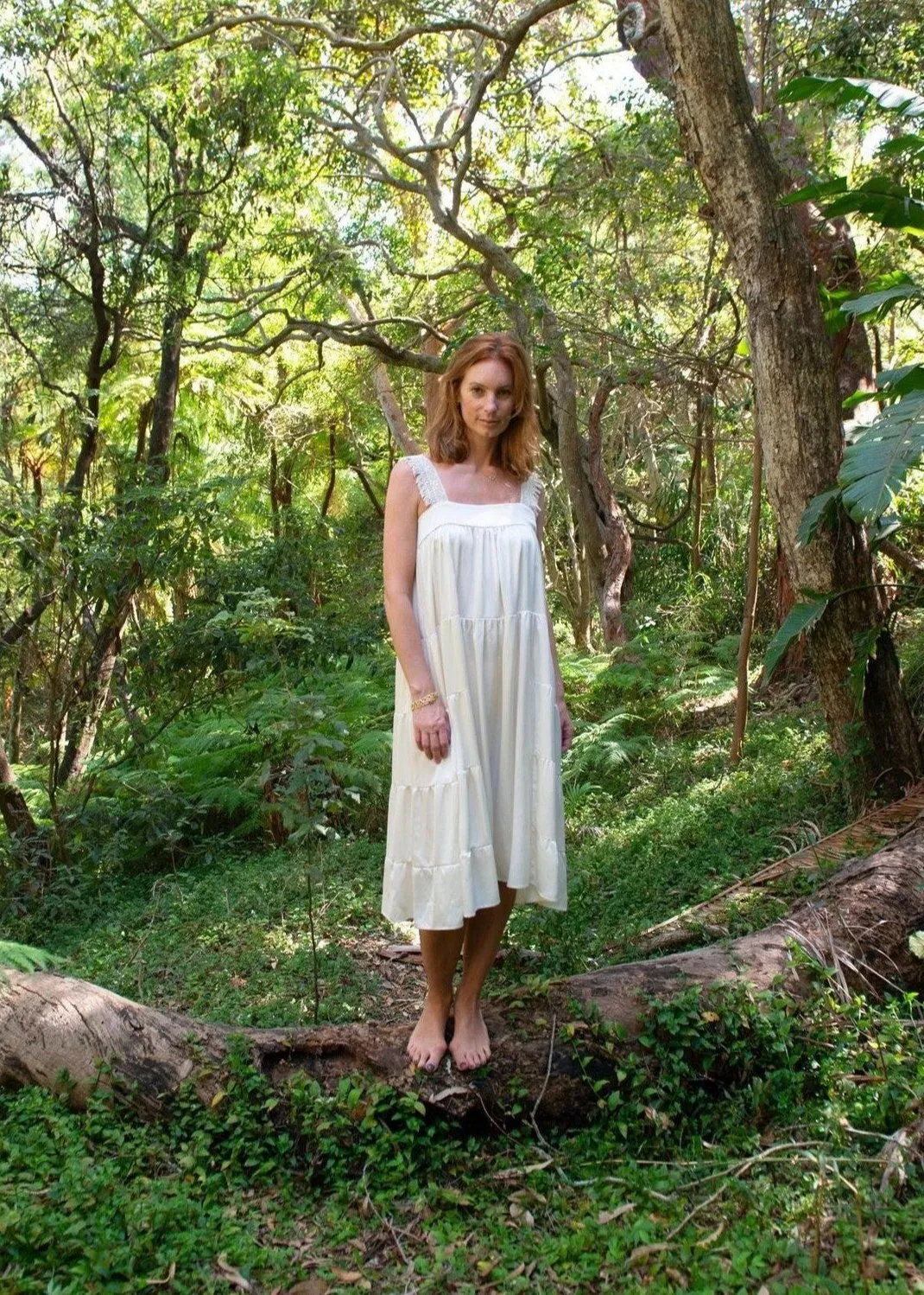 DAHLIA Dress in Ivory Silk