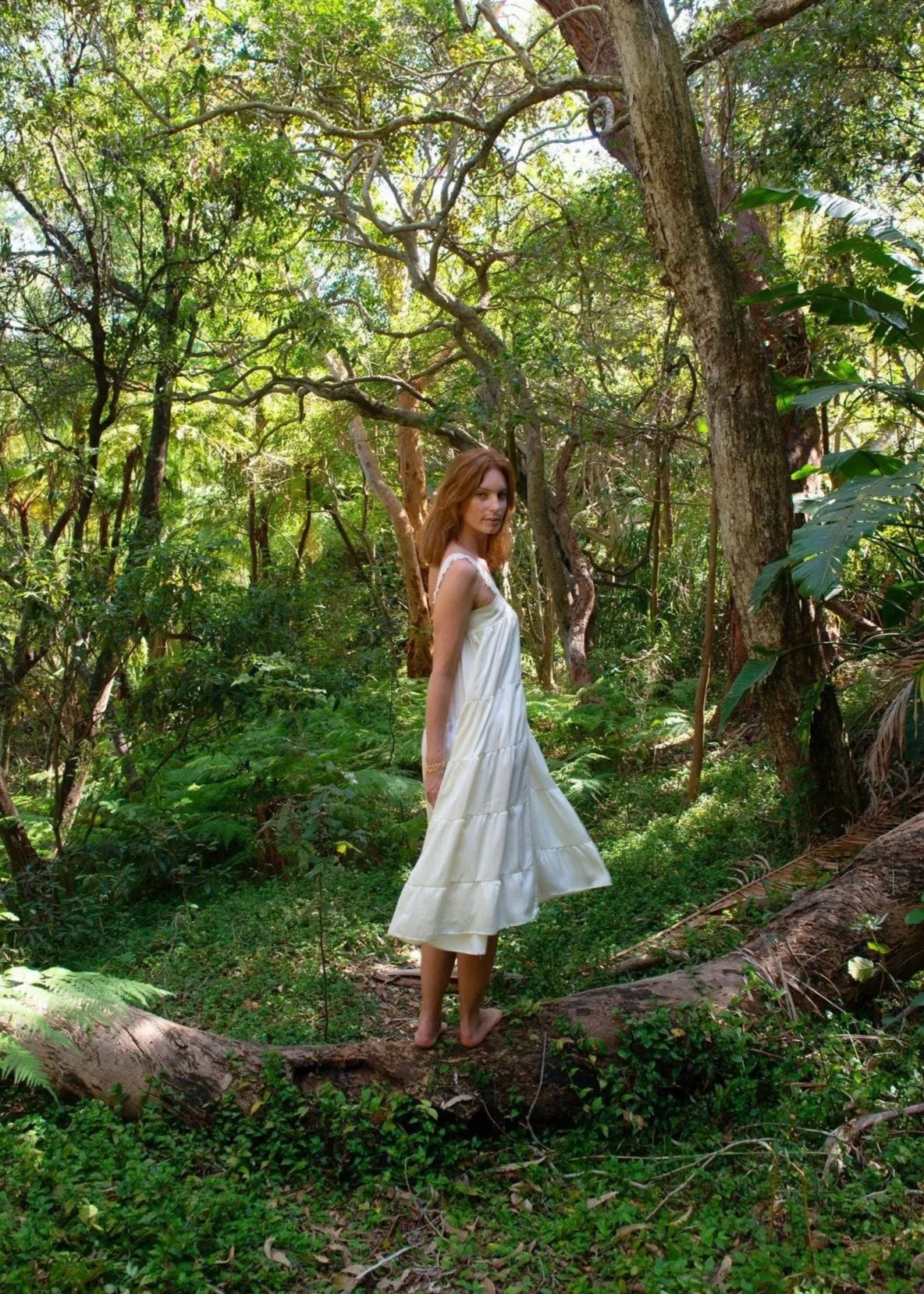 DAHLIA Dress in Ivory Silk