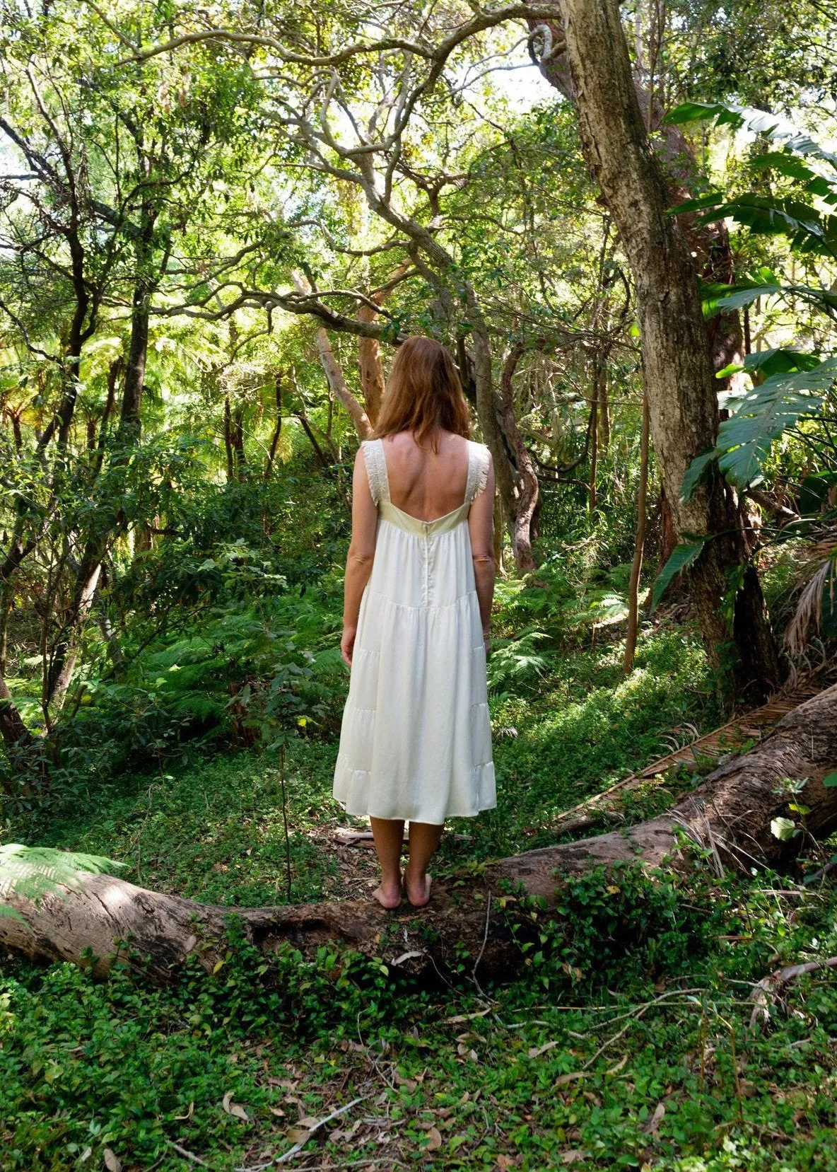DAHLIA Dress in Ivory Silk