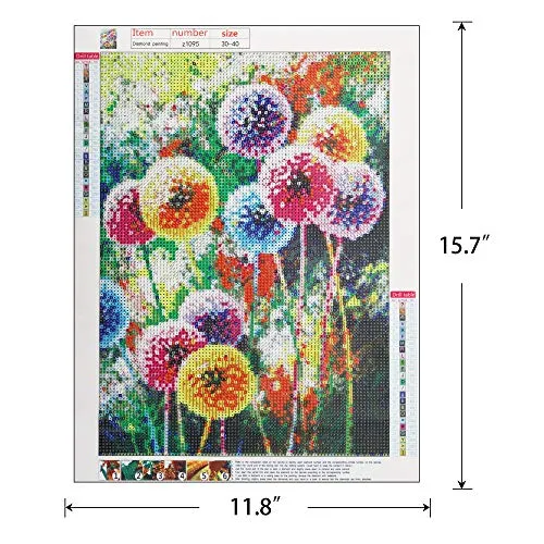 Dandelion 5d Diamond Painting Kits DIY Full Drill Rhinestone Diamond Home Wall Décor