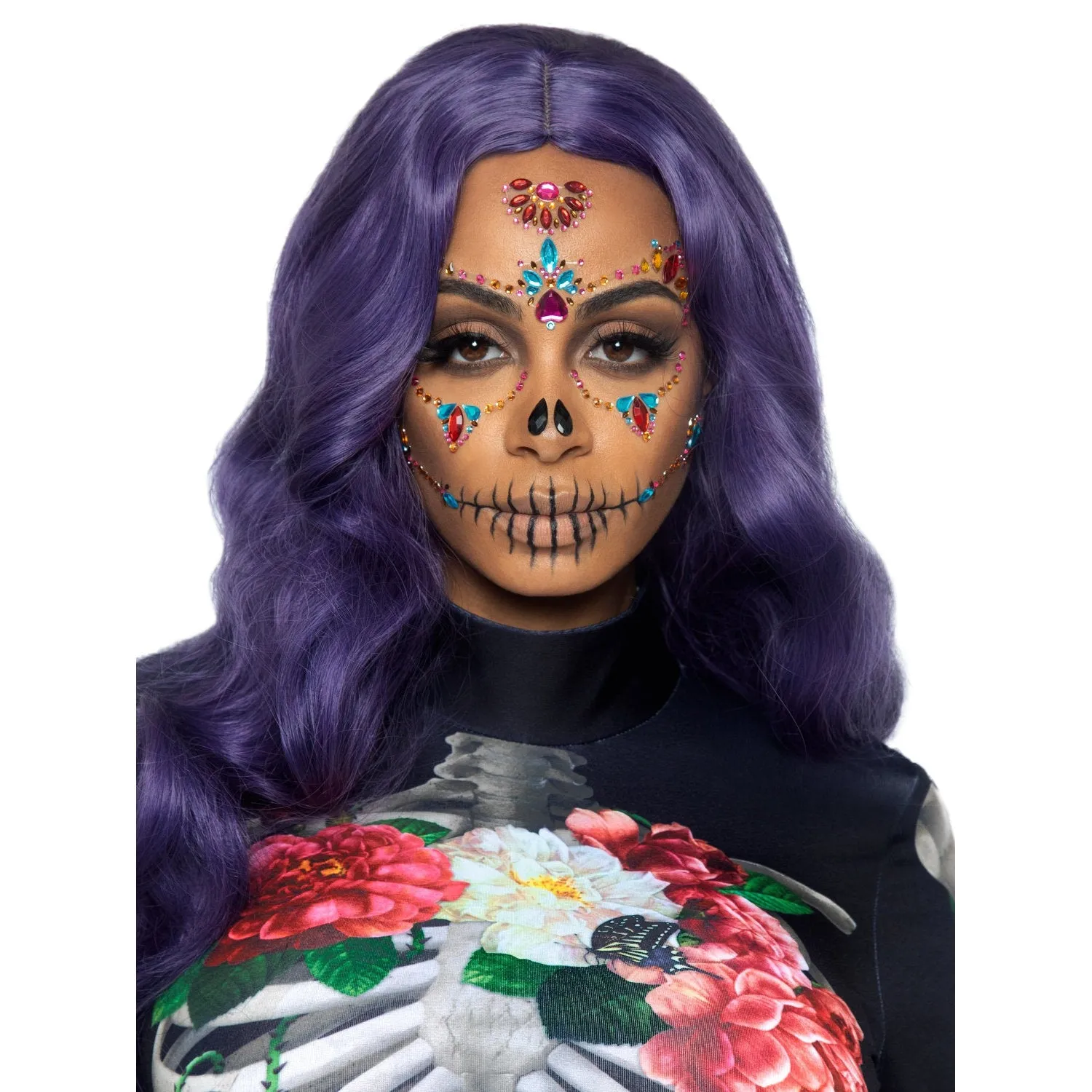 Day of the Dead Skeleton Face Jewels