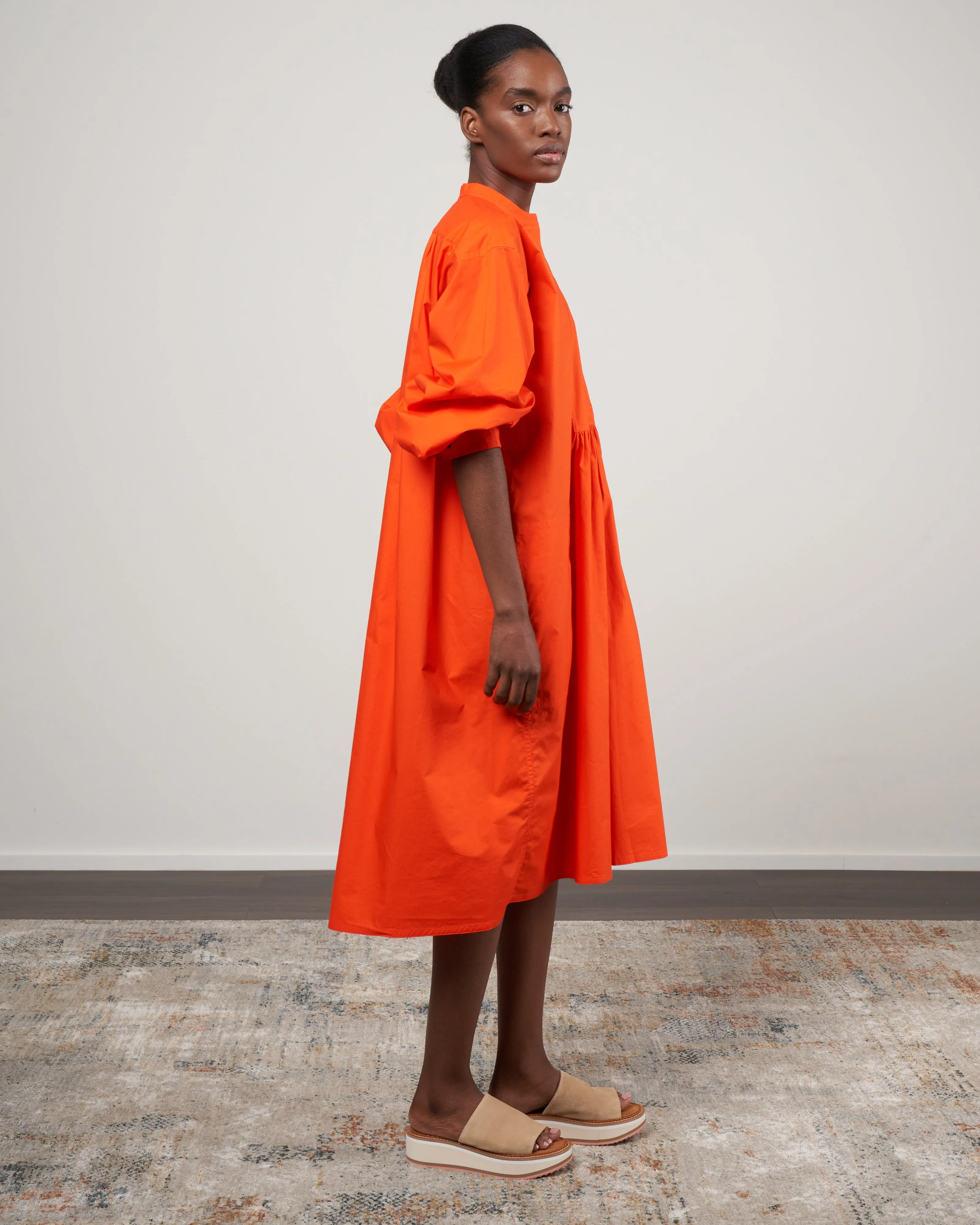 decatina tunic shirt dress - tomato