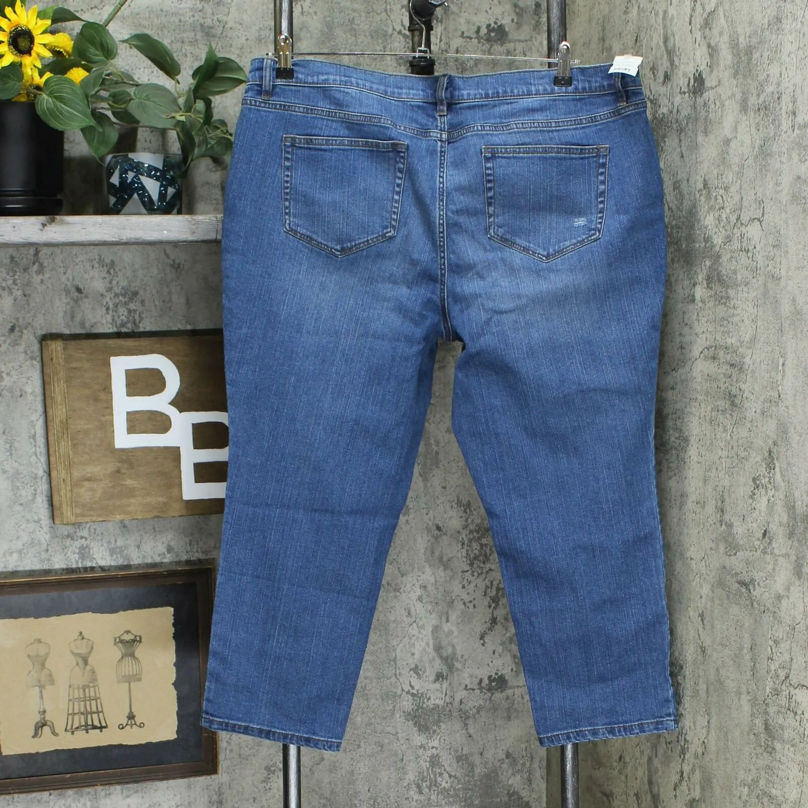 Denim & Co. Petite Plus Studio Classic Denim Ankle Jeans