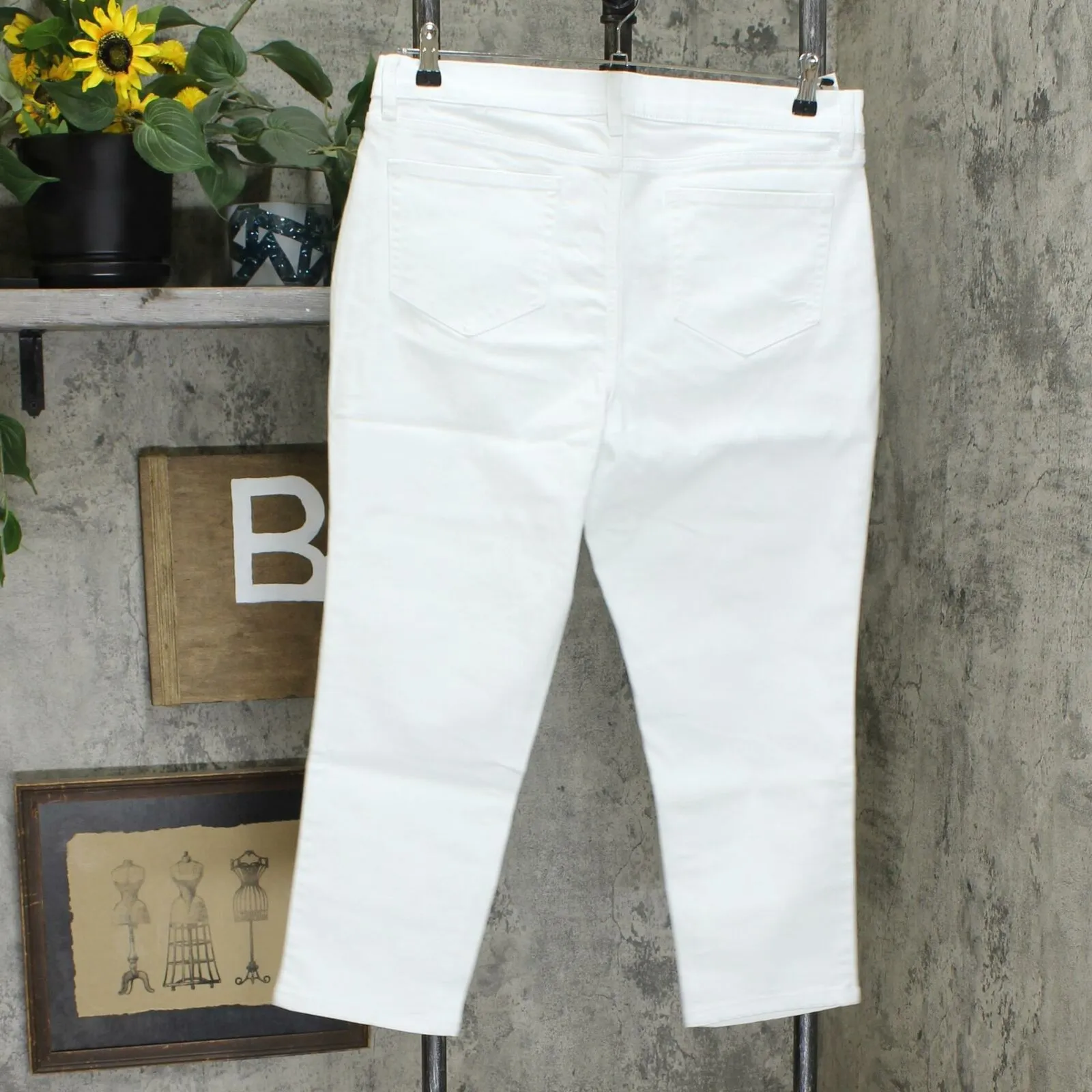 Denim & Co. Petite Studio Distressed Classic Denim Ankle Jeans