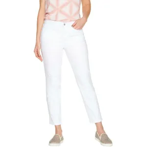 Denim & Co Plus Size Studio Distressed Classic Denim Ankle Jeans