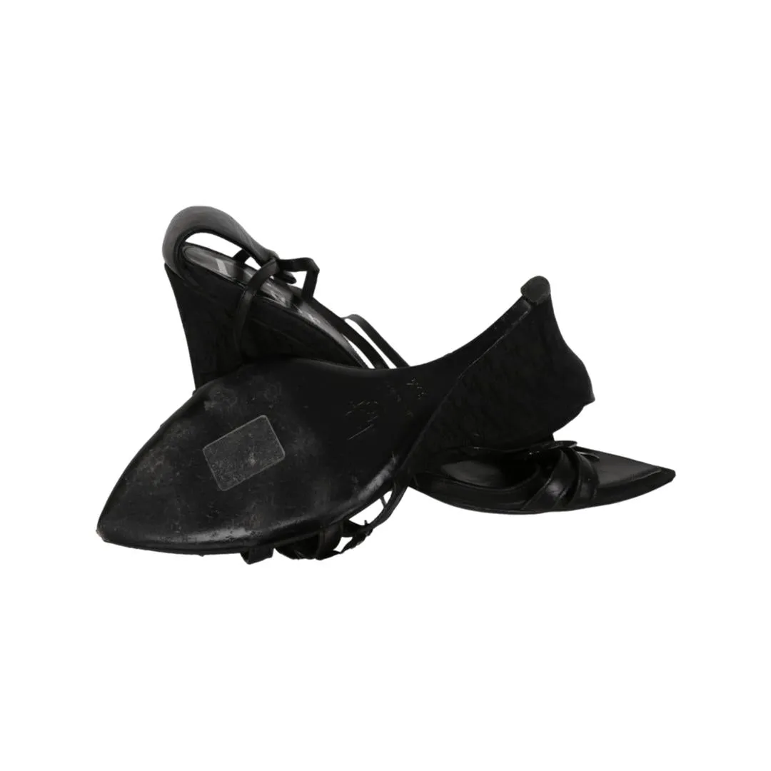 Dior Black Coin Wrap Heels