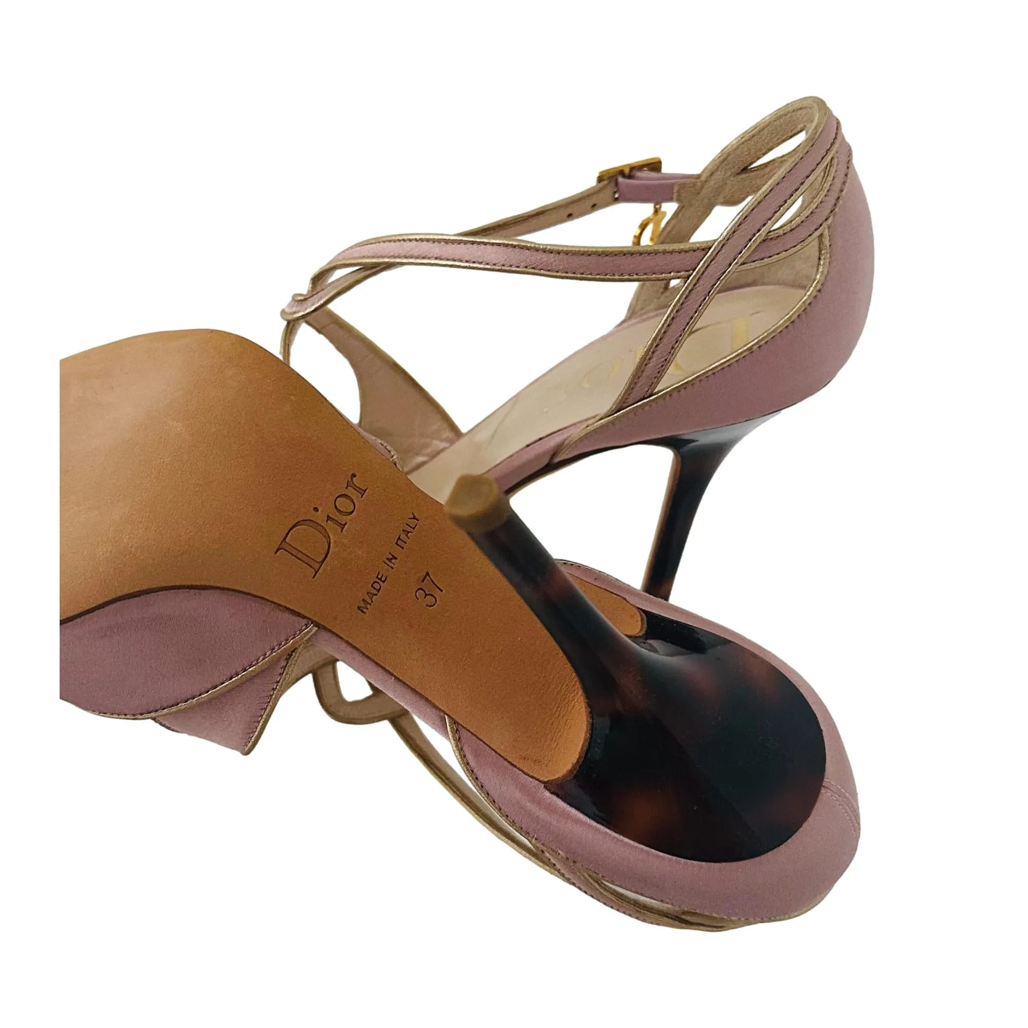 Dior Pink Satin Charm Heels