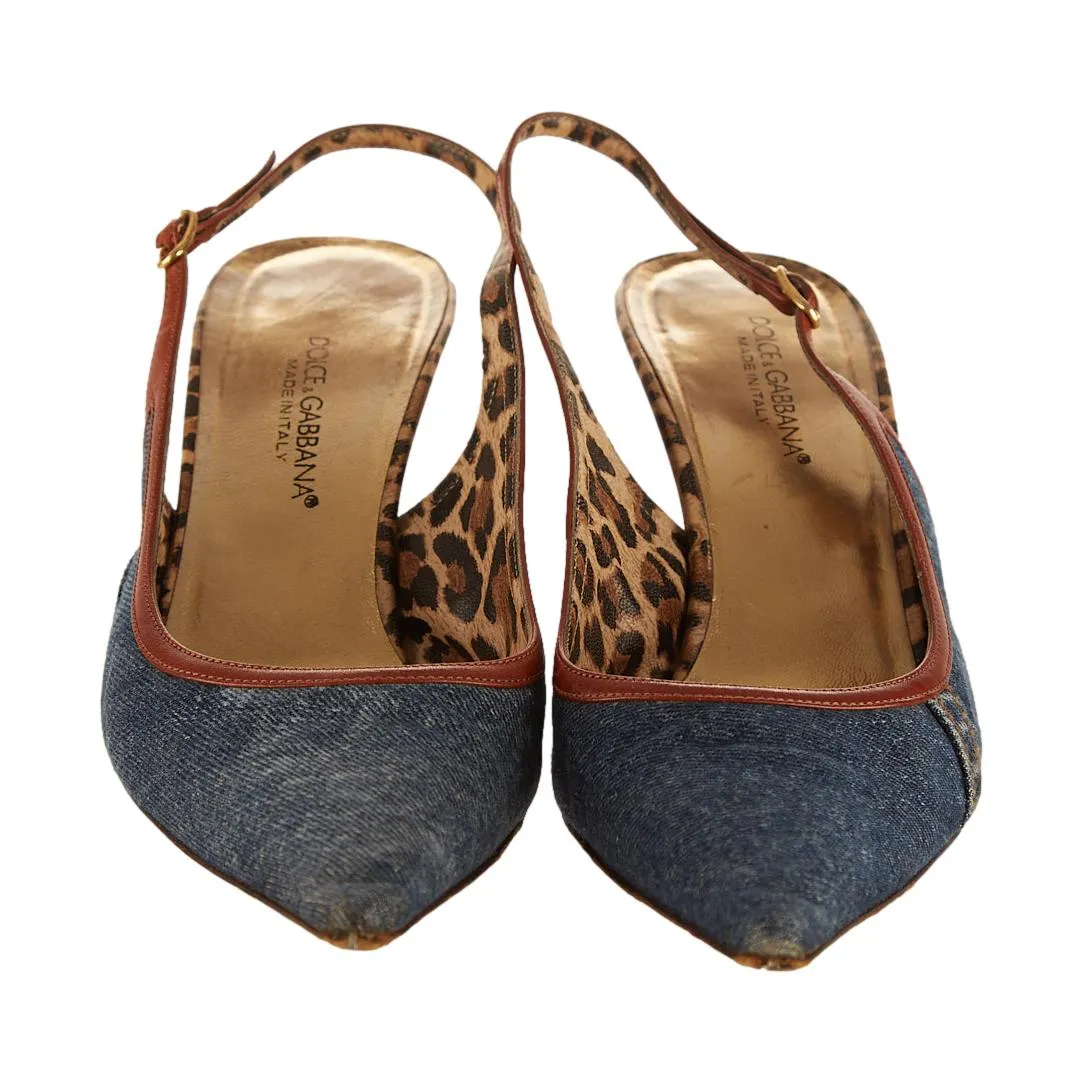 Dolce & Gabbana Denim Kitten Heel