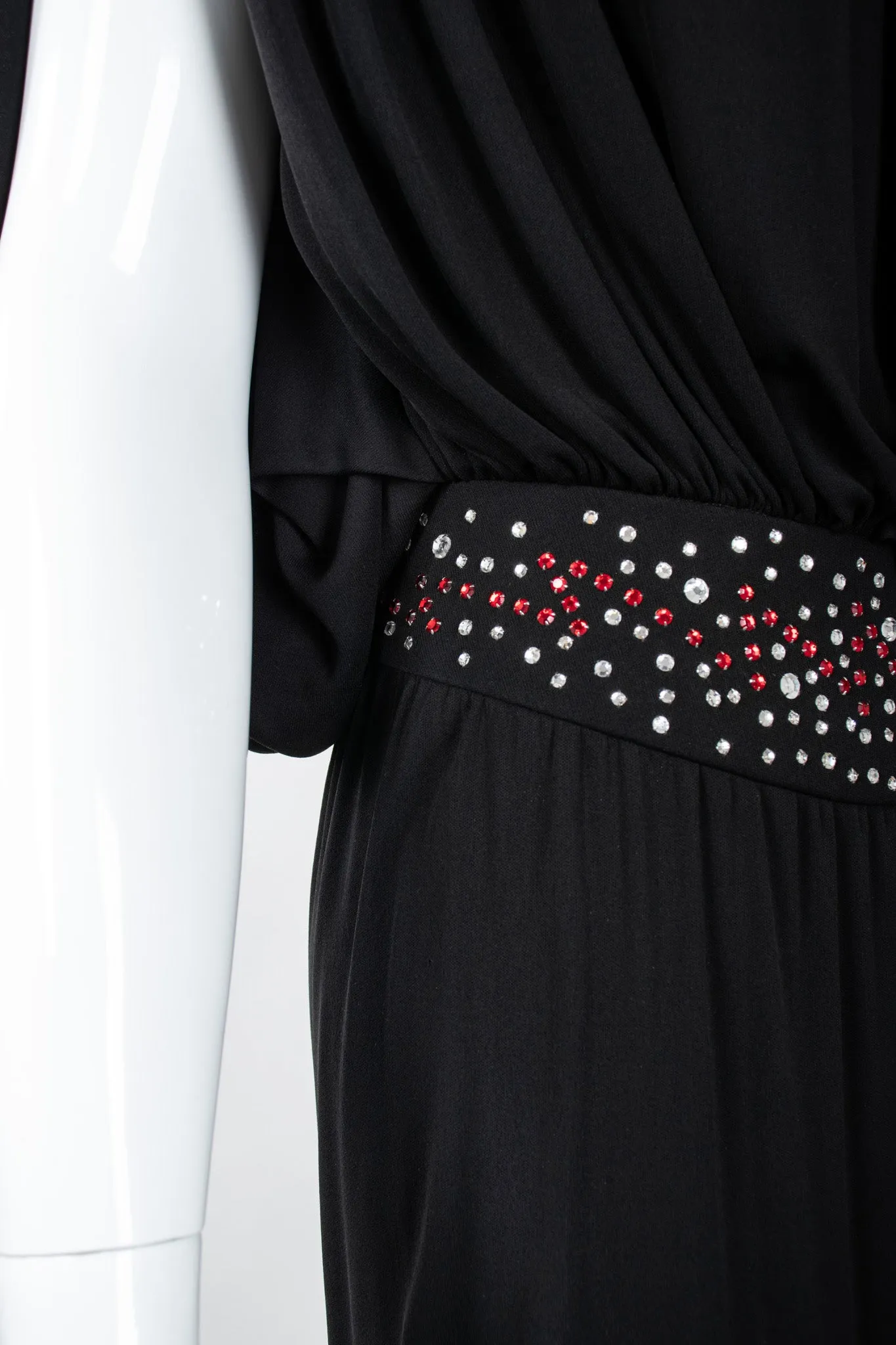 Draped Crepe Column Dress