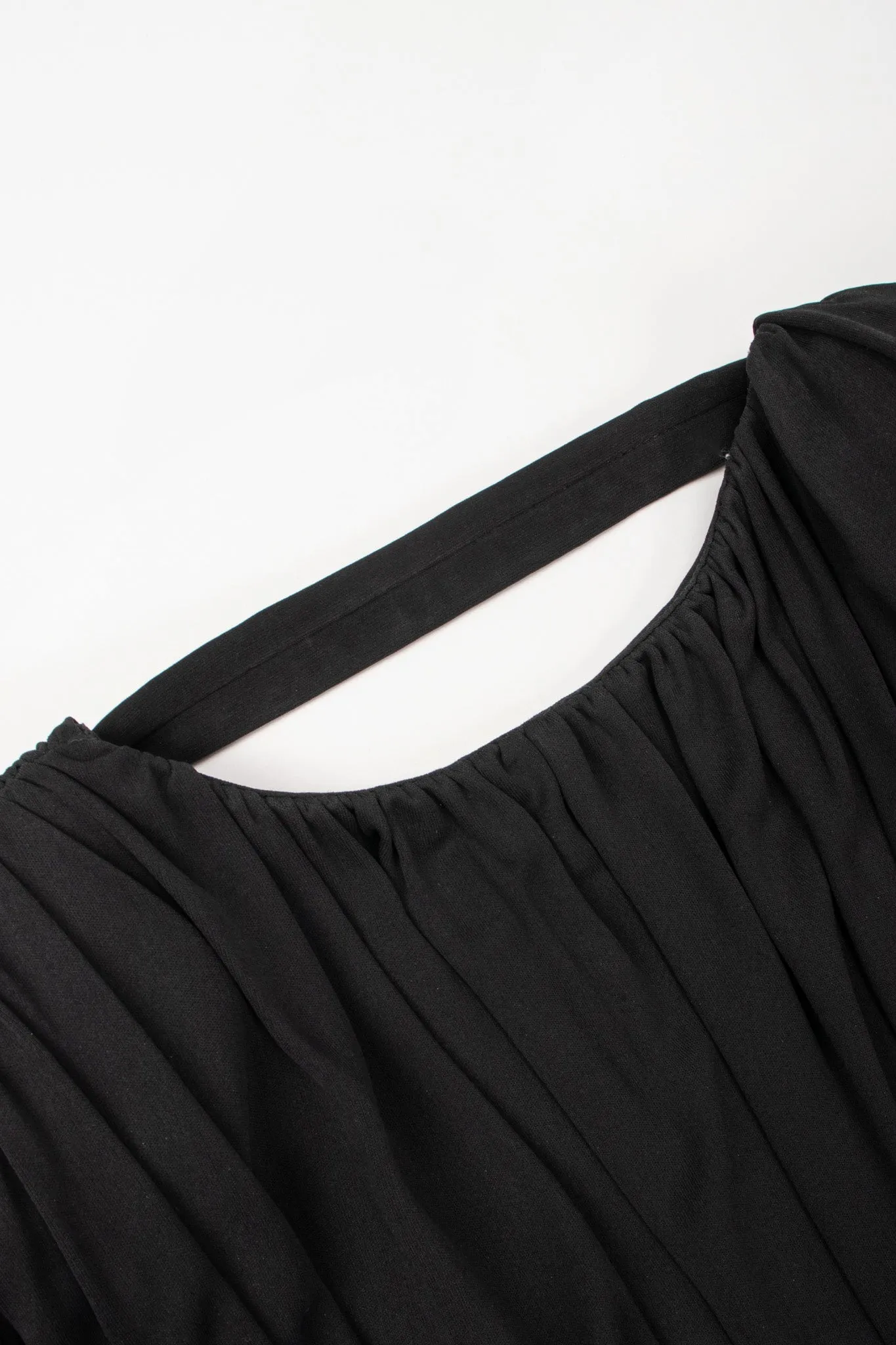 Draped Crepe Column Dress