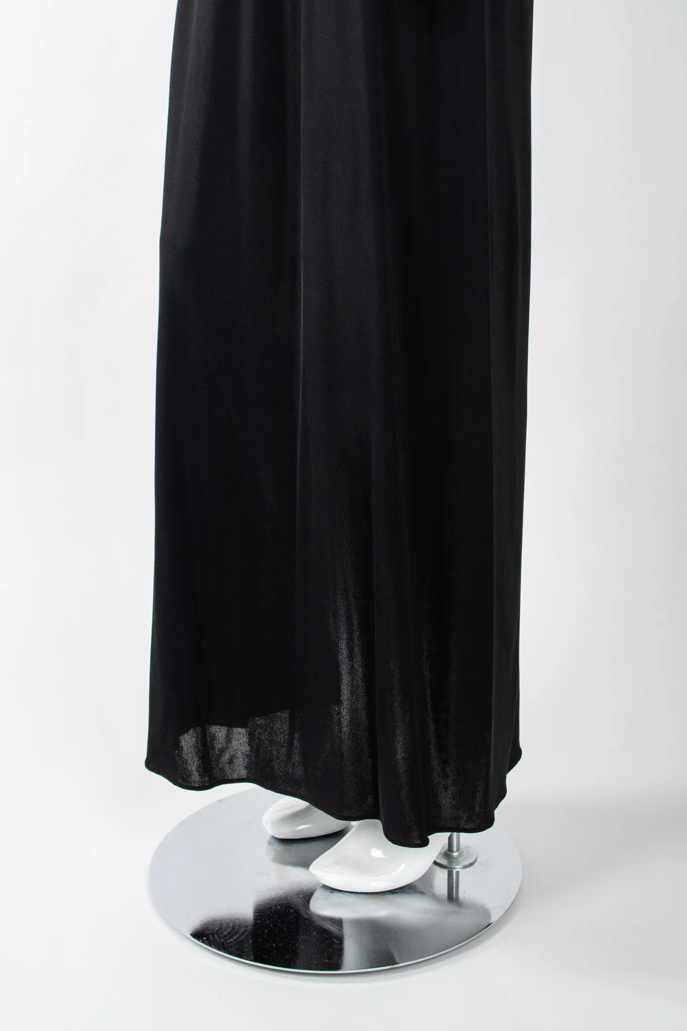 Draped Crepe Column Dress