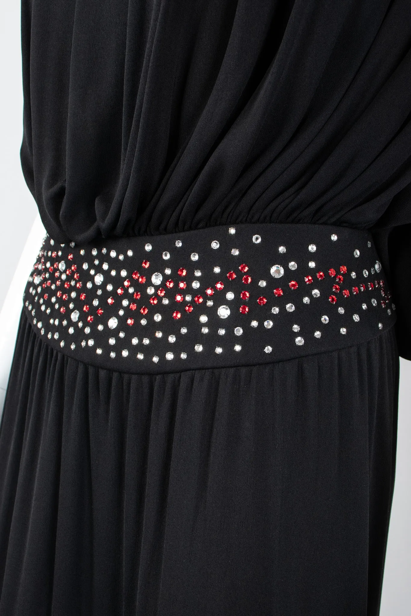 Draped Crepe Column Dress