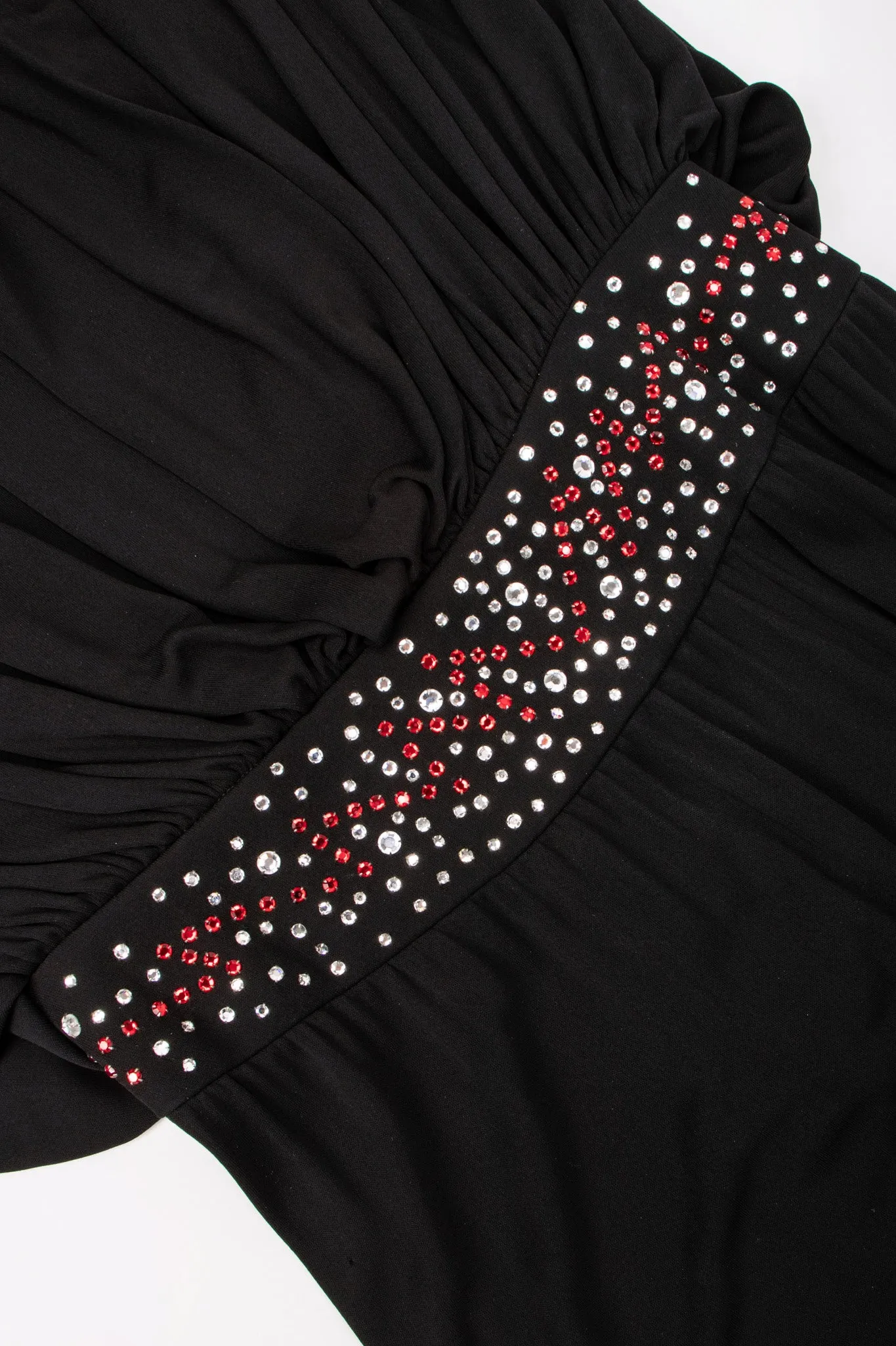 Draped Crepe Column Dress