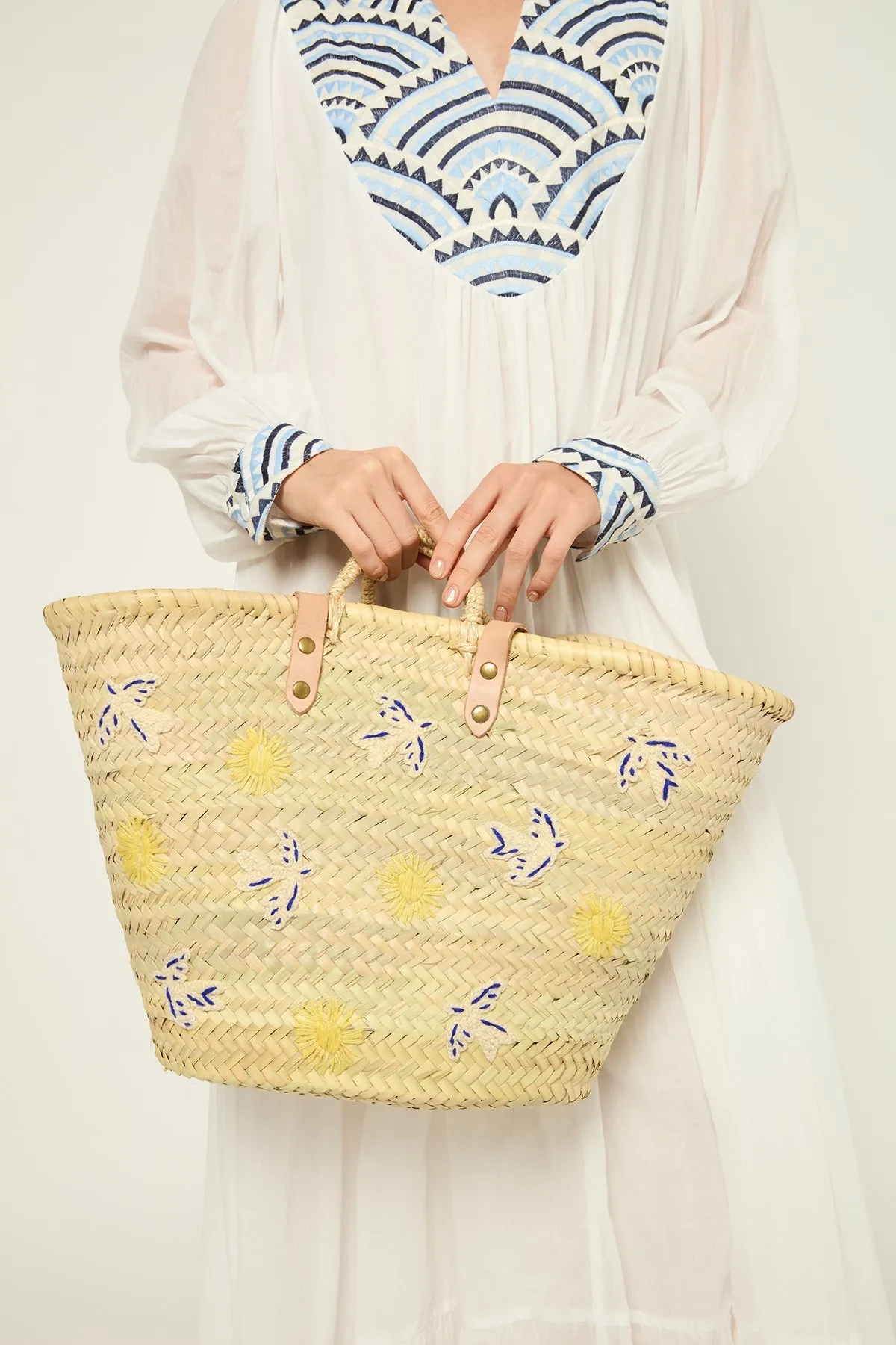 DRESS LONG NEW ALL OVER L/S - WHITE CIEL
