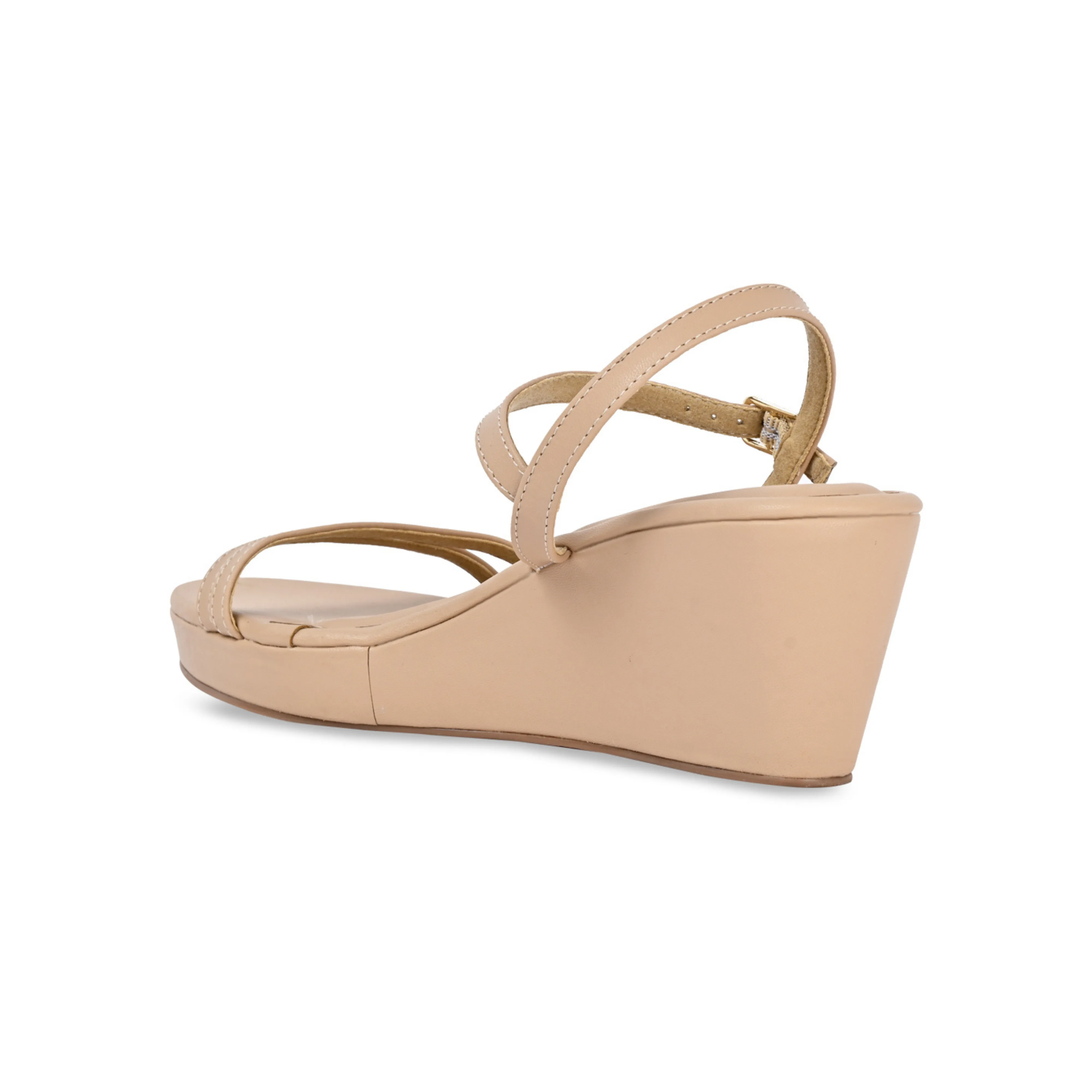 Dusty Rose Floral Wedge