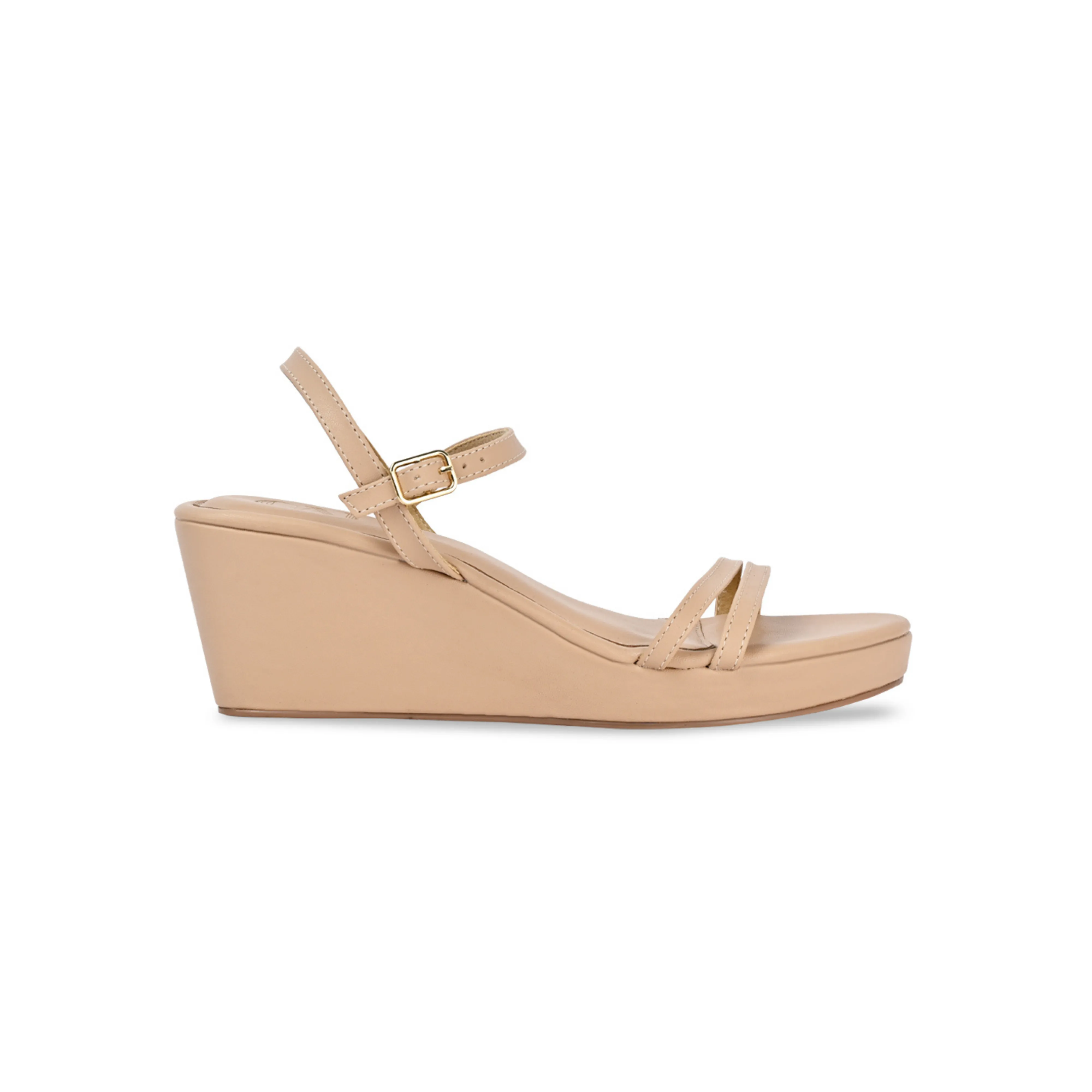 Dusty Rose Floral Wedge