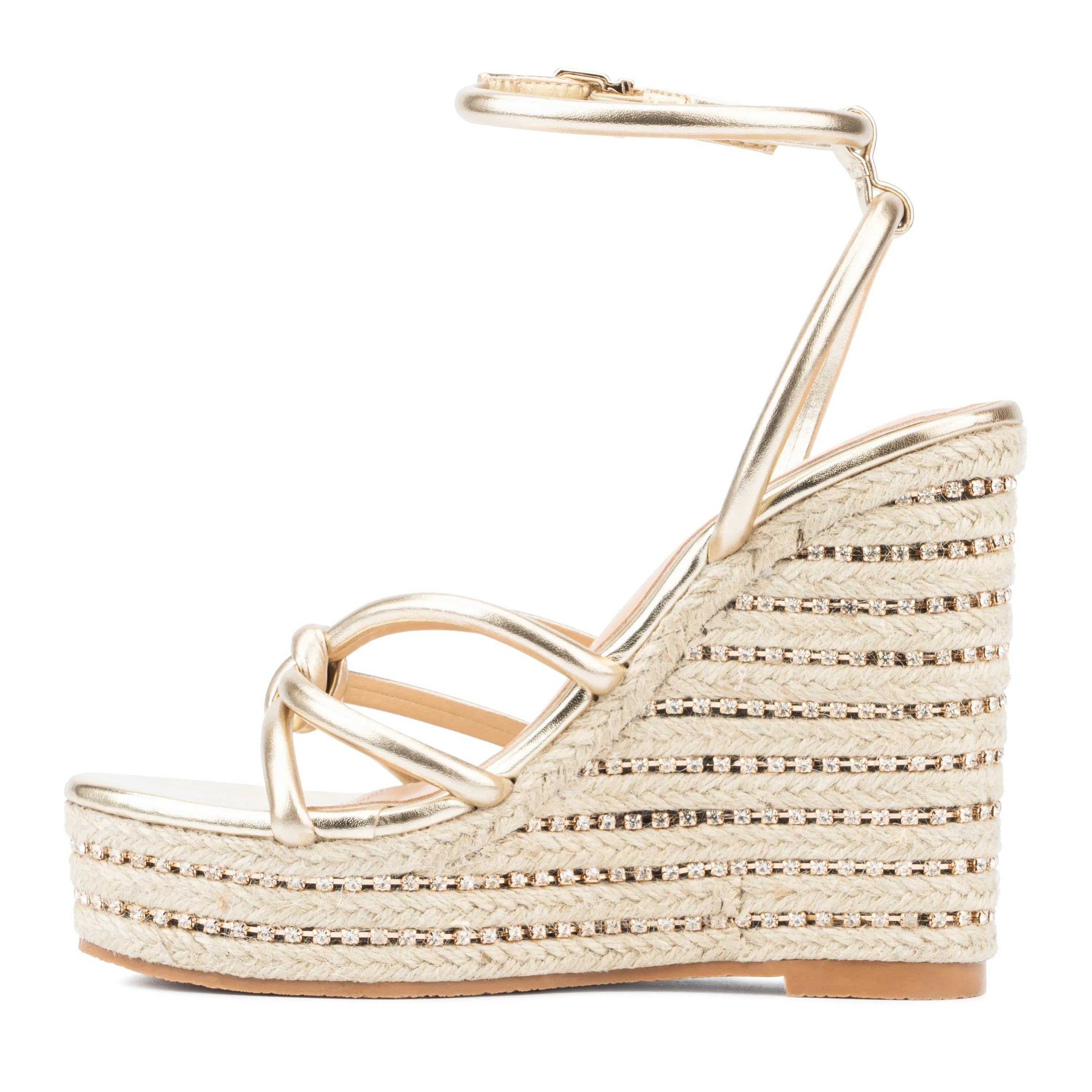 Electra Rhinestone Embellished Wedge Heels