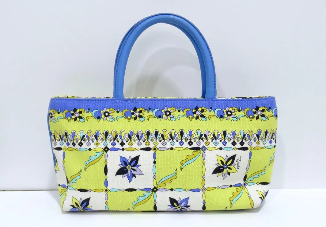 Emilio Pucci Canvas Top Handle Bag