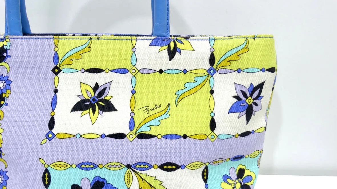 Emilio Pucci Canvas Top Handle Bag