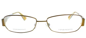 Emporio Armani EA 9669 UTR Rectangle Metal Brown Eyeglasses with Demo Lens