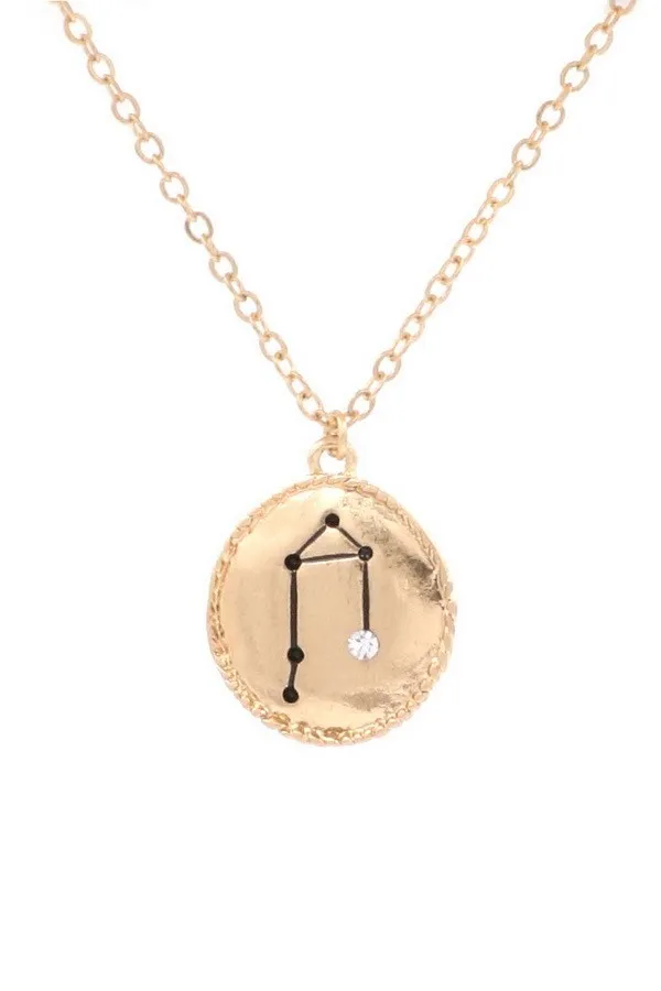 Engraved Star Sign Necklace