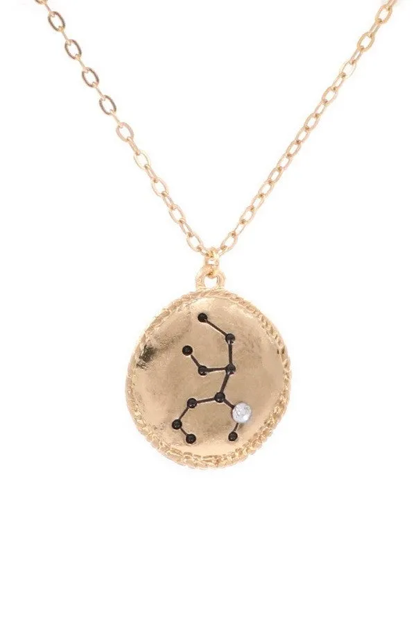 Engraved Star Sign Necklace