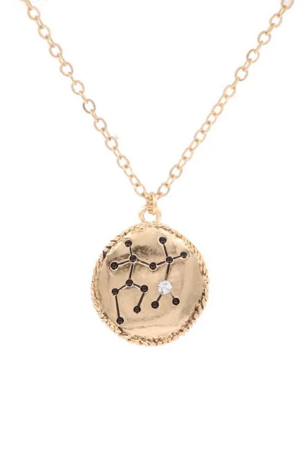 Engraved Star Sign Necklace