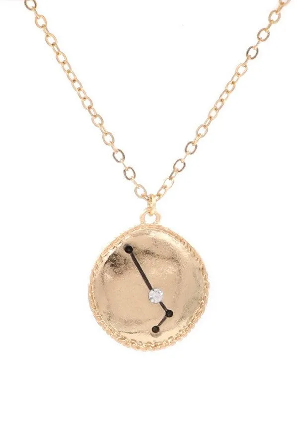 Engraved Star Sign Necklace