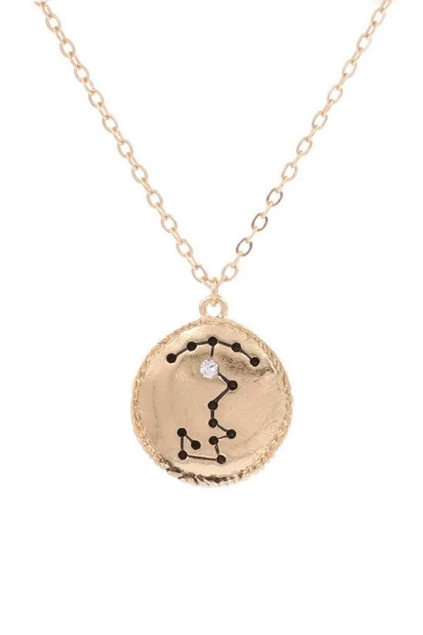 Engraved Star Sign Necklace