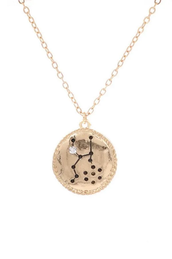 Engraved Star Sign Necklace