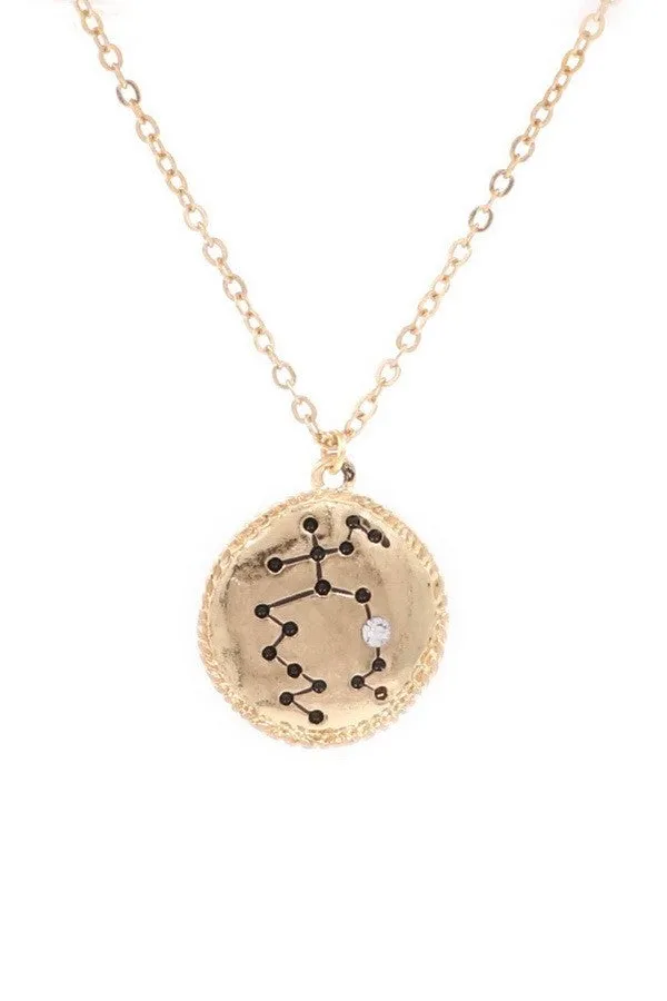 Engraved Star Sign Necklace