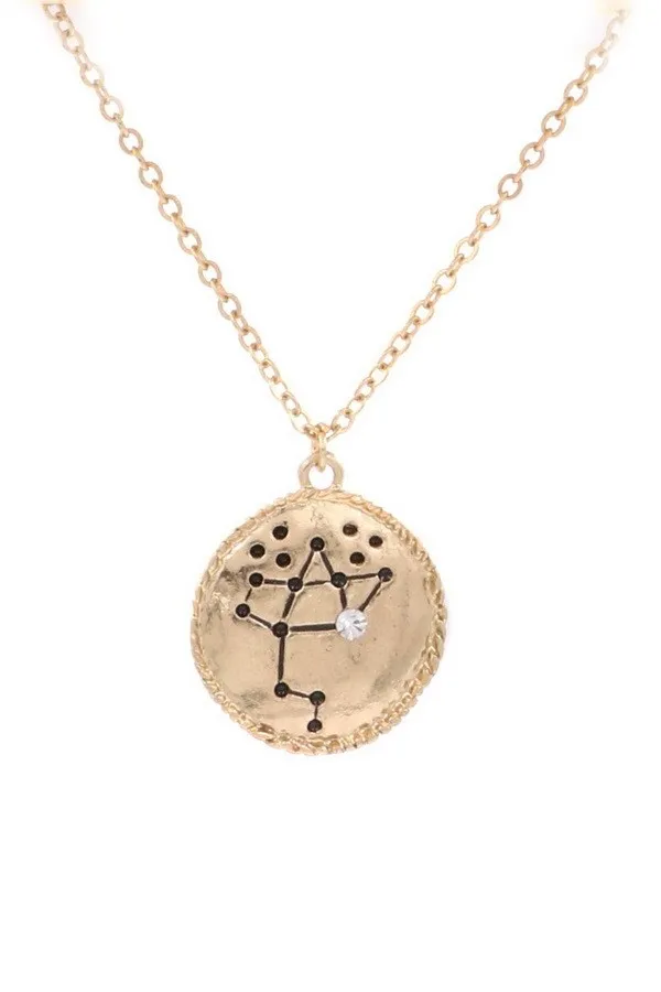 Engraved Star Sign Necklace