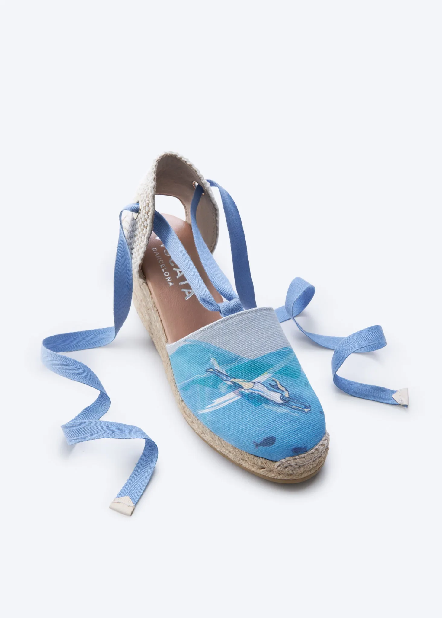 Escala Mediterranean Dreams Canvas Espadrilles Wedges