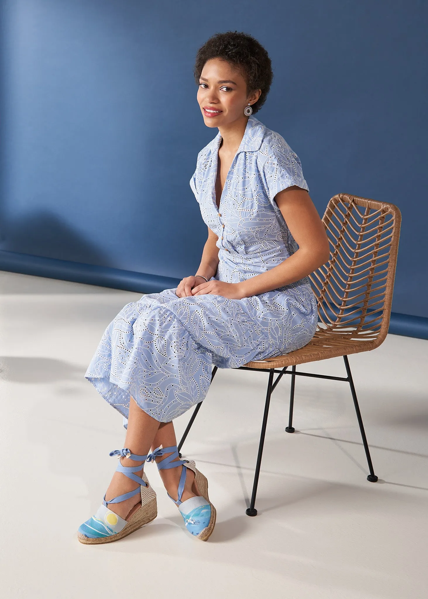 Escala Mediterranean Dreams Canvas Espadrilles Wedges