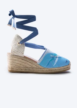 Escala Mediterranean Dreams Canvas Espadrilles Wedges