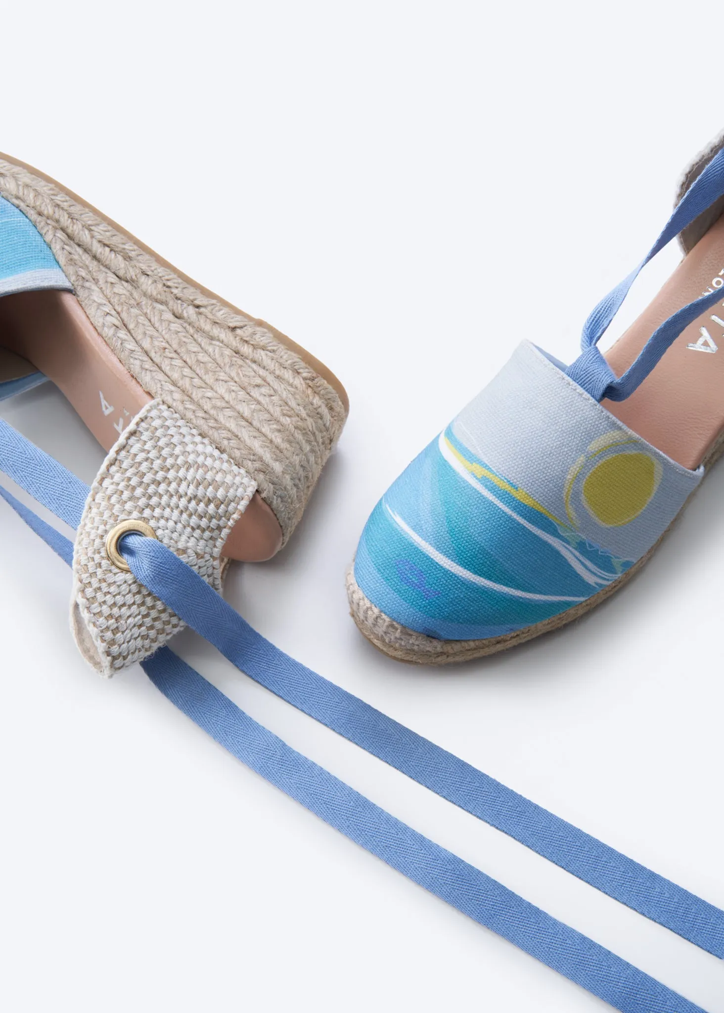 Escala Mediterranean Dreams Canvas Espadrilles Wedges