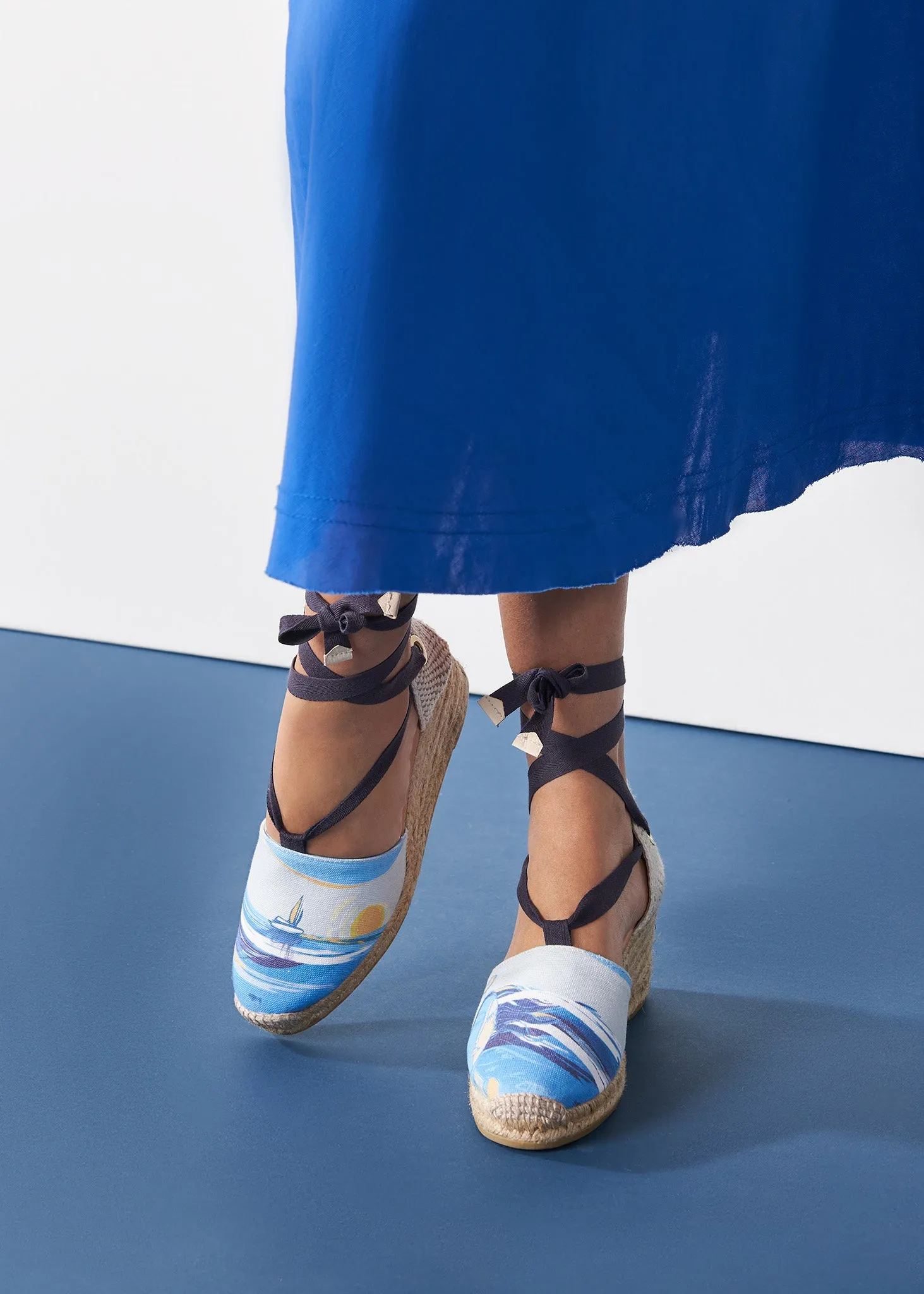 Escala Mediterranean Dreams Canvas Espadrilles Wedges