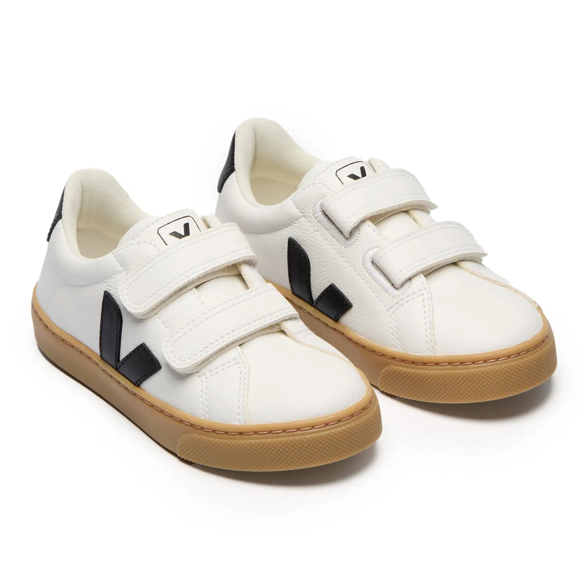 Esplar Extra White Black Natural Velcro Sneaker