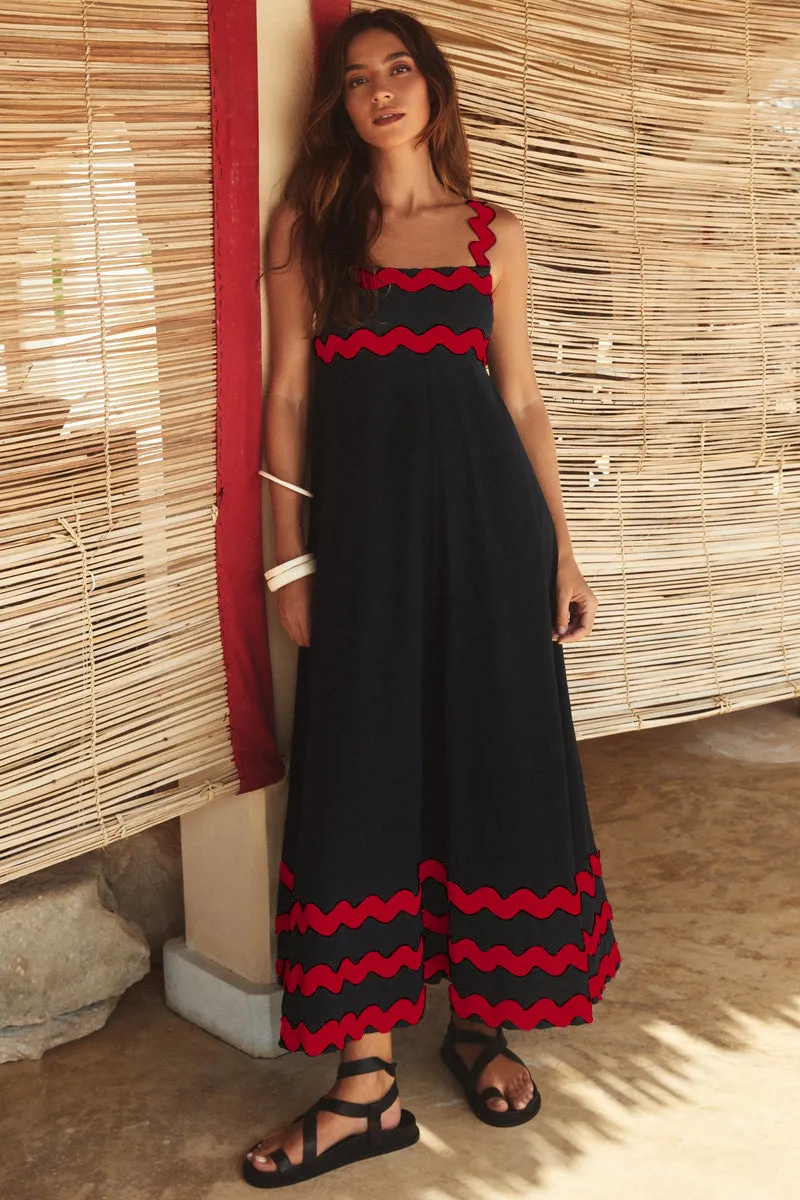 European and American Women's Clothing 2025 Spring/Summer New Suspender Long Dress Fashion Temperament Printed Long Dress
